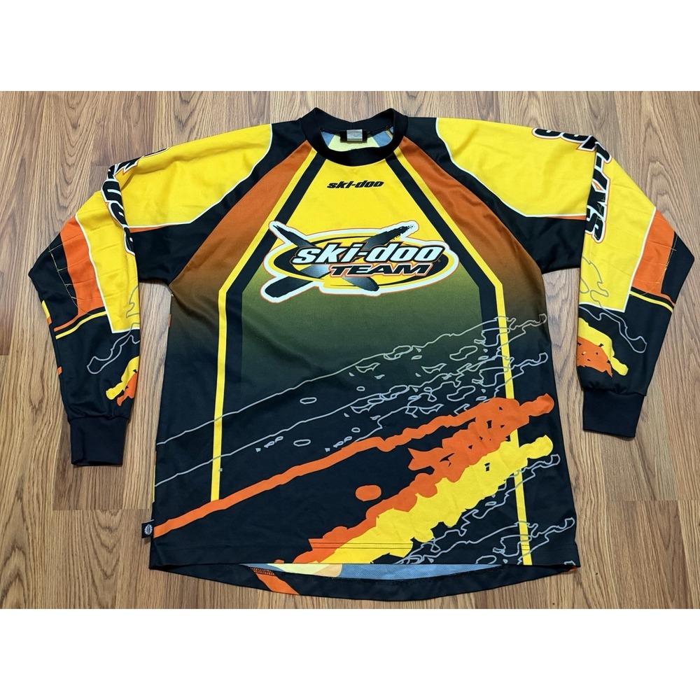 Ski-Doo Jersey Mens Large X-Team Bombardier Snowmobile Racing Double Sided